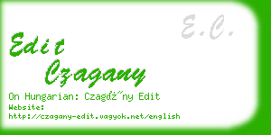 edit czagany business card